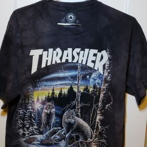 Thrasher tie dye wolf t-shirt